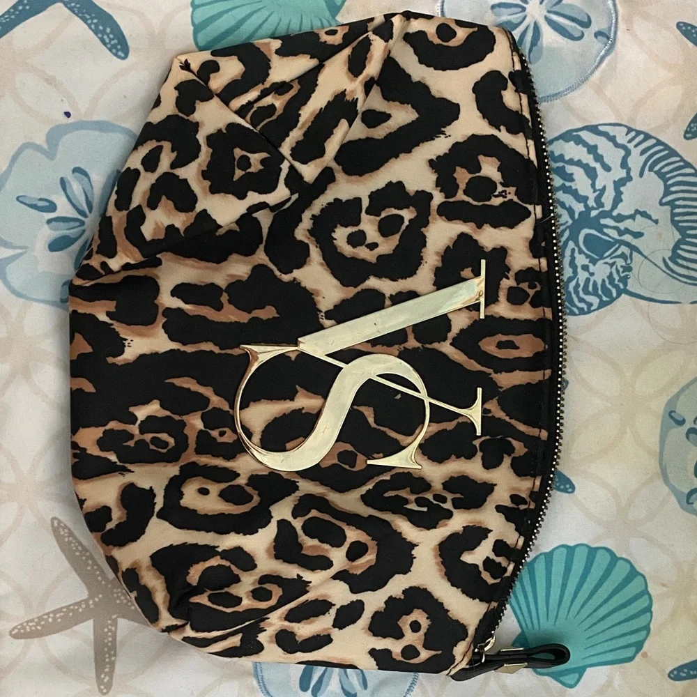 Victoria's Secret Leopard Print Face Mask Pouch